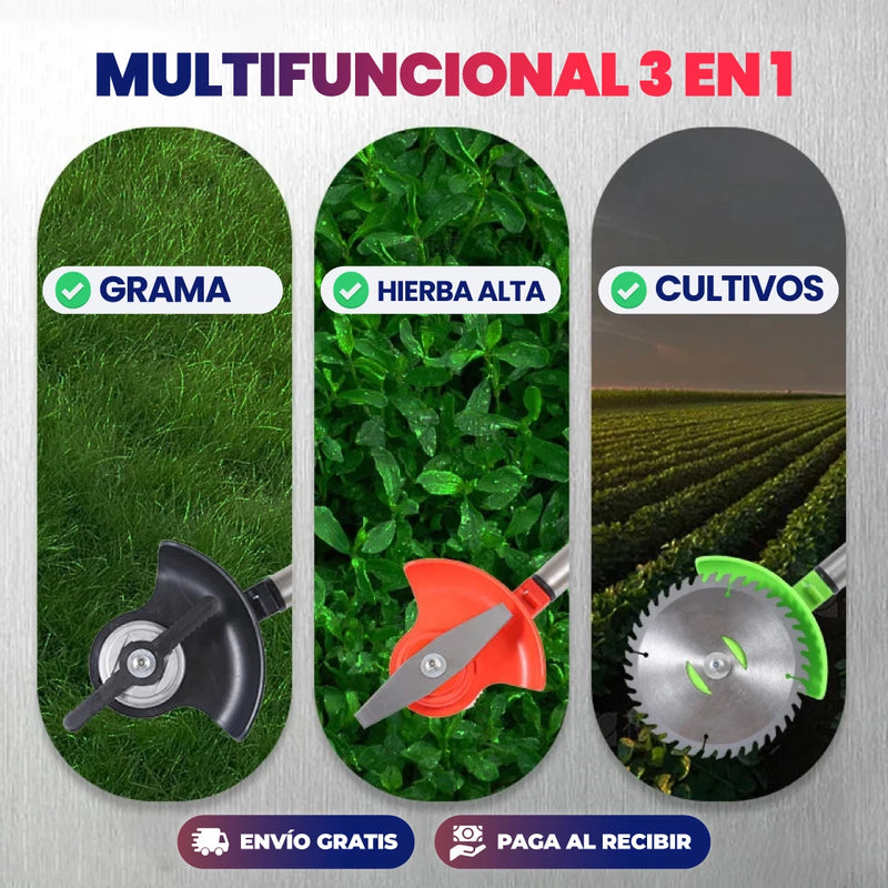 CORTADORA PODADORA DE CÉSPED RECARGABLE