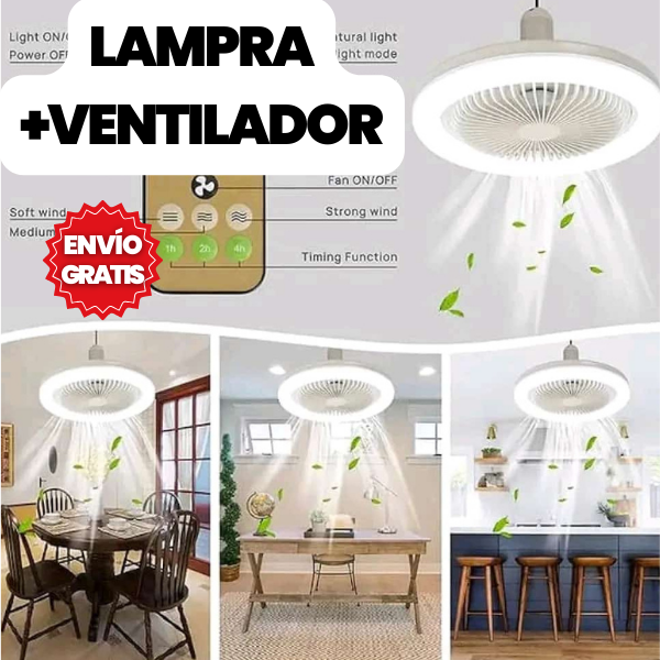 LAMPARA LED+ VENTILADOR