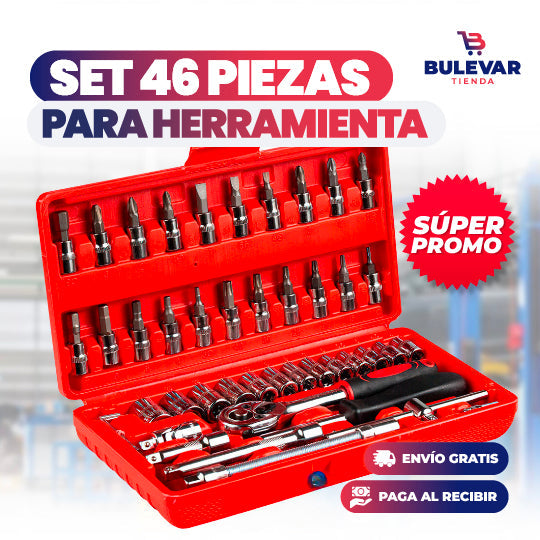 SET DE 46 PIEZAS PARA HERRAMIENTAS