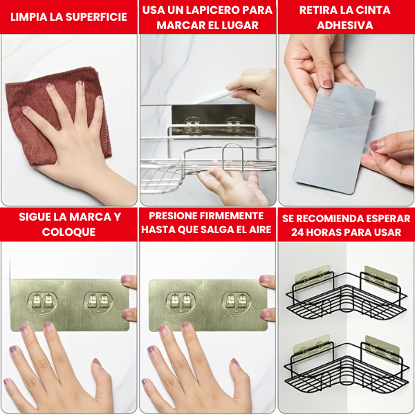 ESQUINERO DE BAÑO + SOPORTES